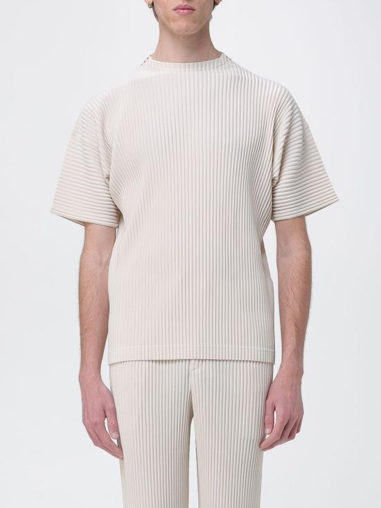 26SS 옴므 플리세 이세이 미야케 반팔 티셔츠 HP66JK033 42 Beige