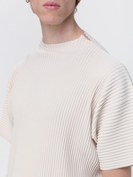 26SS 옴므 플리세 이세이 미야케 반팔 티셔츠 HP66JK033 42 Beige - HOMME PLISSE' ISSEY MIYAKE