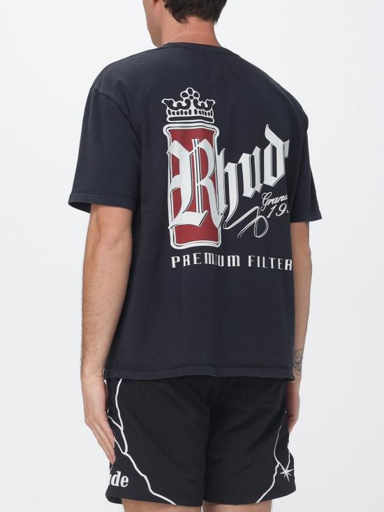 26SS 루드 반팔 티셔츠 RHSS26TT07012 3159 Black - RHUDE