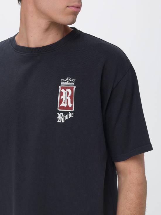 26SS 루드 반팔 티셔츠 RHSS26TT07012 3159 Black - RHUDE