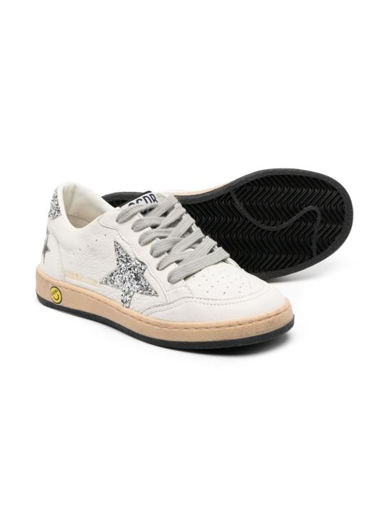  [키즈] 골든구스 스니커즈 골든 구스 볼스타 나파 가죽 글리터 스니커즈 (어린이용) - GOLDEN GOOSE