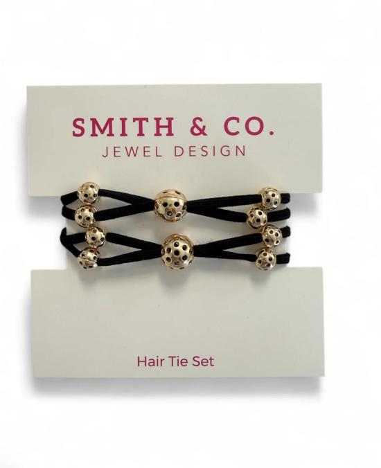  스미스 앤 코 디자인 헤어 액세서리 스미스앤코 디자인 볼러 밴드 헤어 타이 세트 블랙 - SMITH AND CO. DESIGN