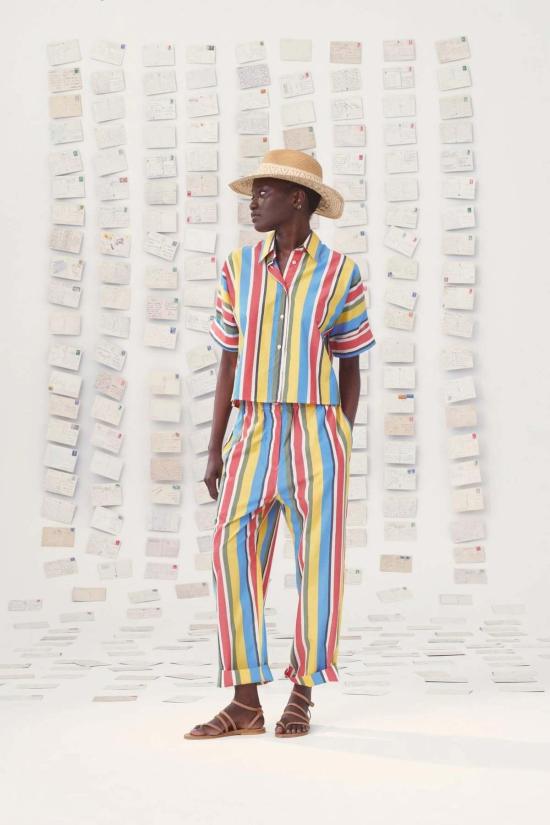  미이 컬렉션 셔츠 Mii 컬렉션 알바 탑 멀티 - MII COLLECTION