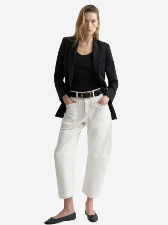  닐리로탄 데님 팬츠 닐리 로탄 숀 진 크림 - NILI LOTAN