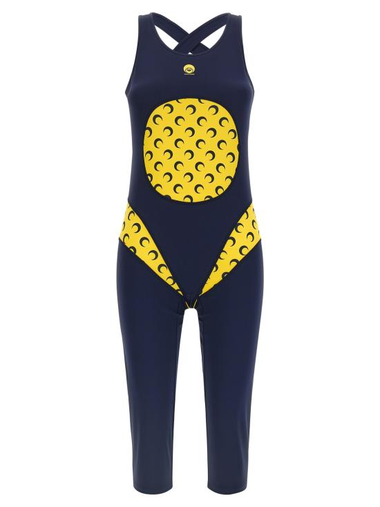  마린세르 바디수트 티셔츠 마린 세르 애슬레저 캣수트 점프수트 블루