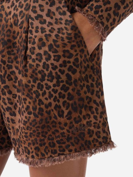 26SS 세인트바쓰 숏팬츠 리노 판타지아 레오파르다타 마로네 반바지 - MC2 SAINT BARTH