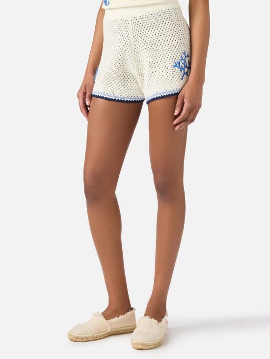 26SS 세인트바쓰 숏팬츠 Crochet con Tema Marino Bianco 반바지