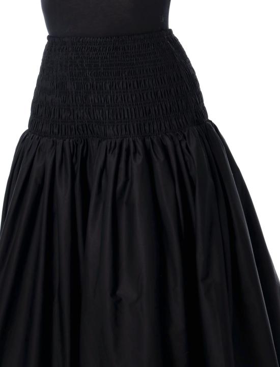  셀프 포트레이트 롱 스커트 코튼  블랙 - SELF PORTRAIT