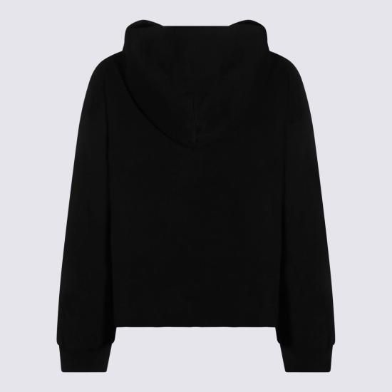  MM6 메종마르지엘라 후드 티셔츠 Mm6 메종 마르지엘라 풀오버 후디 블랙 - MM6 MAISON MARGIELA