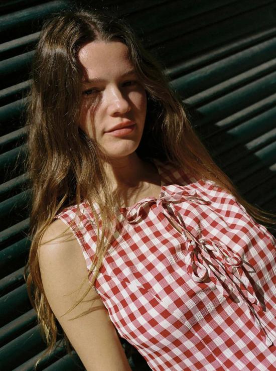  리사 세이즈 가 숏 원피스 리사는 가 체리 헬렌 드레스를 말합니다 - LISA SAYS GAH