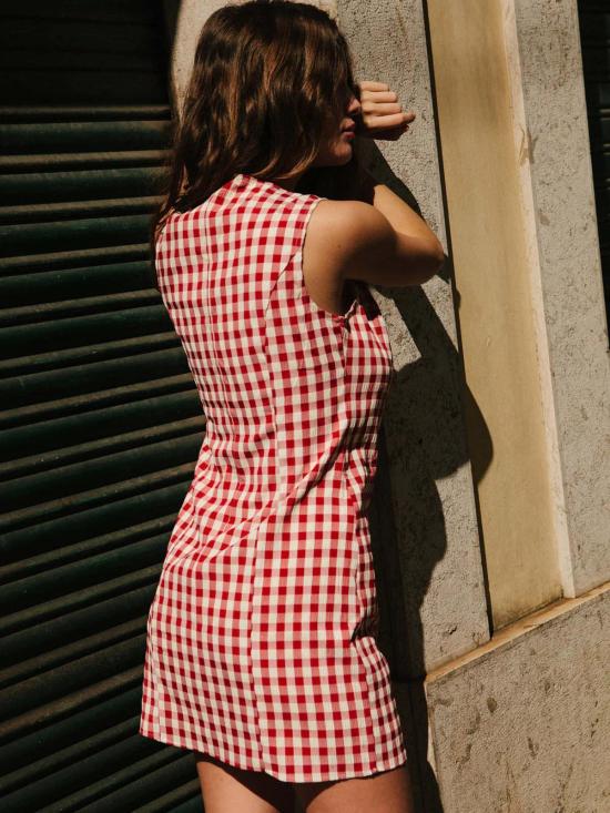  리사 세이즈 가 숏 원피스 리사는 가 체리 헬렌 드레스를 말합니다 - LISA SAYS GAH