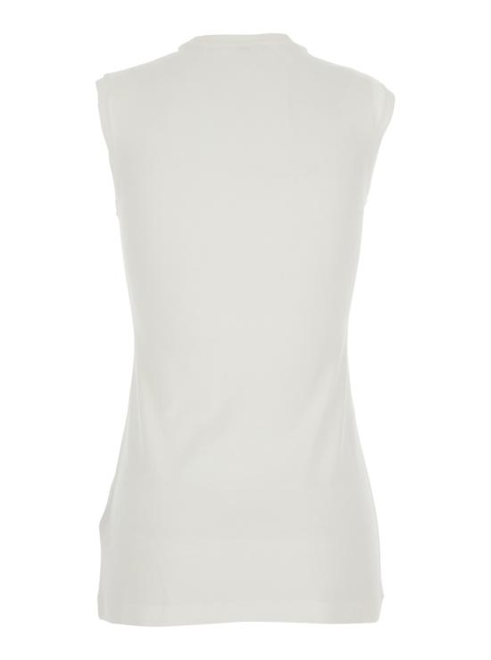  질샌더 긴팔 티셔츠 질 샌더 크루넥 민소매 쓰리 레이어드 사이드 로고 탑 멀티컬러 - JIL SANDER