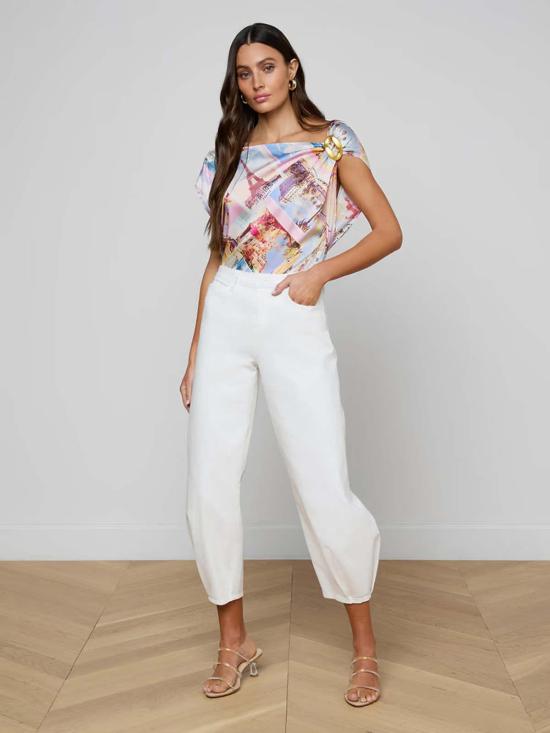  라장스 데님 팬츠 크리스타 테이퍼드 레그 진 - L'AGENCE