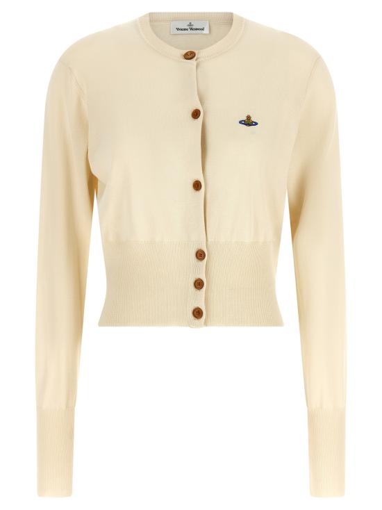  비비안웨스트우드 가디건 비비안 웨스트우드 비 크롭  화이트