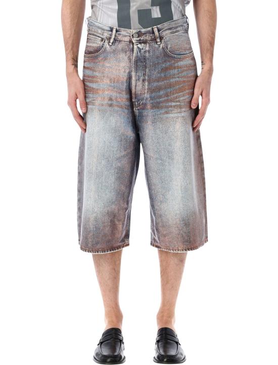  아크네 스튜디오 데님 숏팬츠 루즈핏 글리터 데님 쇼츠 로즈 코퍼