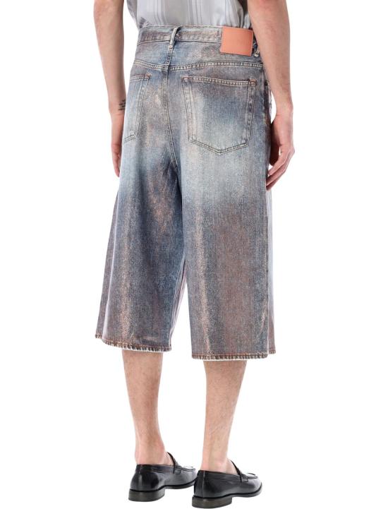  아크네 스튜디오 데님 숏팬츠 루즈핏 글리터 데님 쇼츠 로즈 코퍼 - ACNE STUDIOS