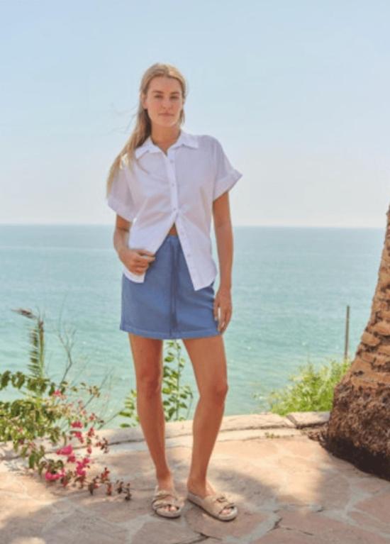 Sundry Clothing 셔츠 잡다한 의류, 소매를 걷어 올린 버튼다운