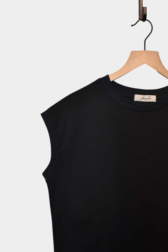  이치 앤티퀴트 스웨터 이치 앤티퀴츠 민소매 코튼 니트 풀오버 블랙 - ICHI ANTIQUITES