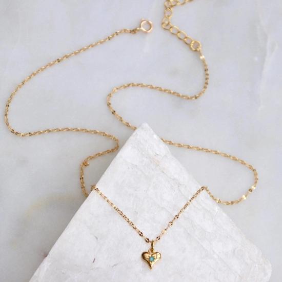  Mesa Blue 목걸이/팬던트 메사 블루 미니 블루 오팔 하트 목걸이 - OTHER BRANDS