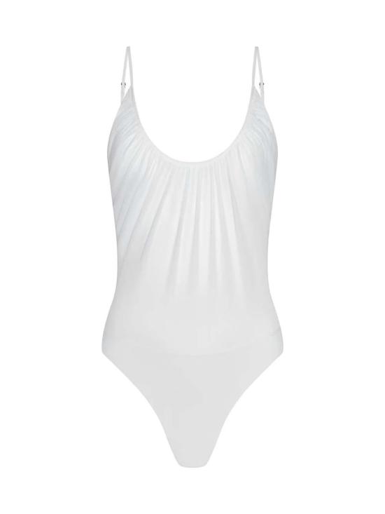  라장스 바디수트 티셔츠 L'agence Gelina 주름 장식 바디수트 - L'AGENCE