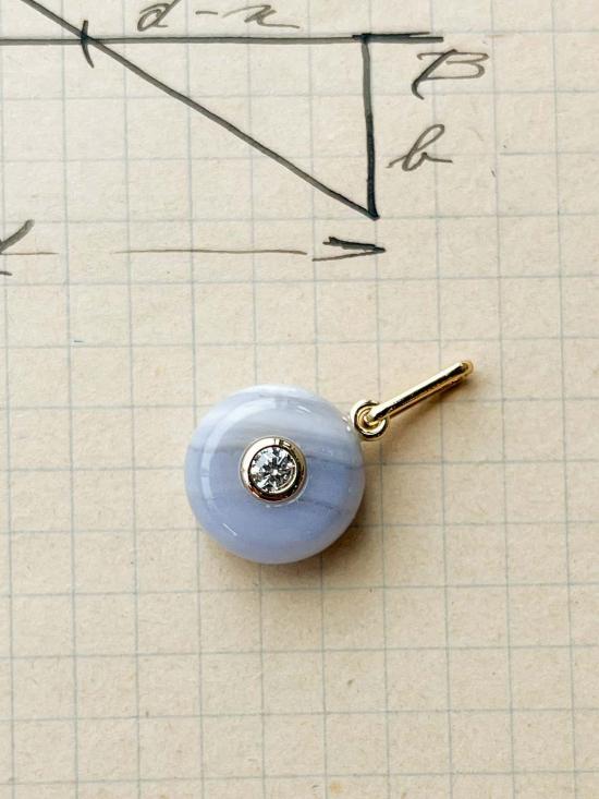  탯치 목걸이/팬던트 Thatch Bon Bon Blue Lace Charm