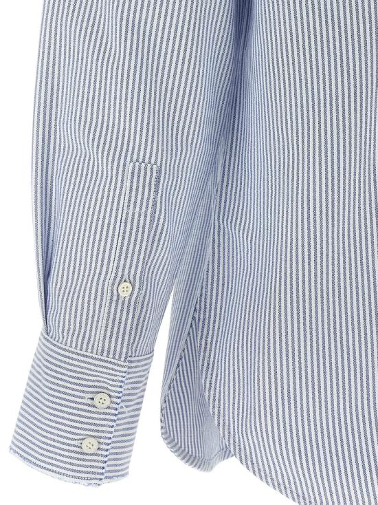  골든구스 블라우스 골든 구스 바틸다 보이프렌드 옥스포드 코튼 스트라이프 셔츠 라이트 블루 - GOLDEN GOOSE