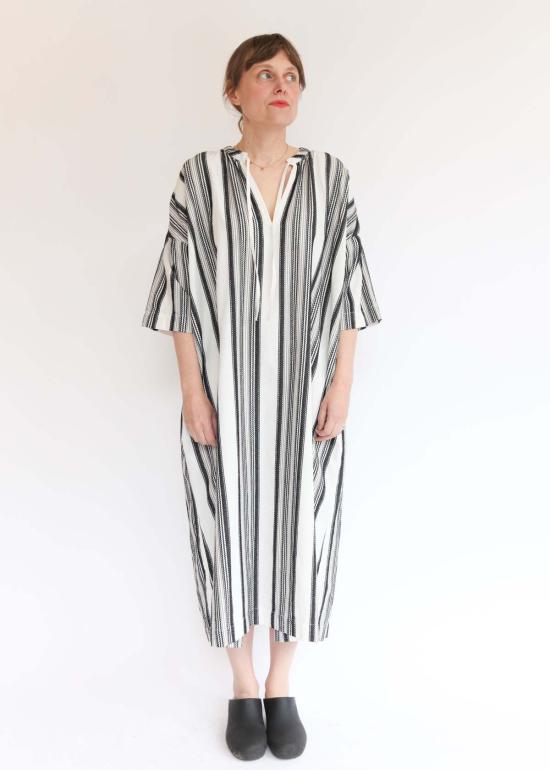  이치 앤티퀴트 롱 원피스 이치 앤티키츠 자카드 스트라이프 드레스 - ICHI ANTIQUITES