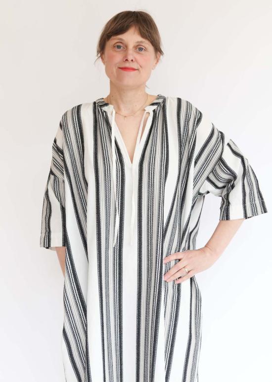  이치 앤티퀴트 롱 원피스 이치 앤티키츠 자카드 스트라이프 드레스 - ICHI ANTIQUITES