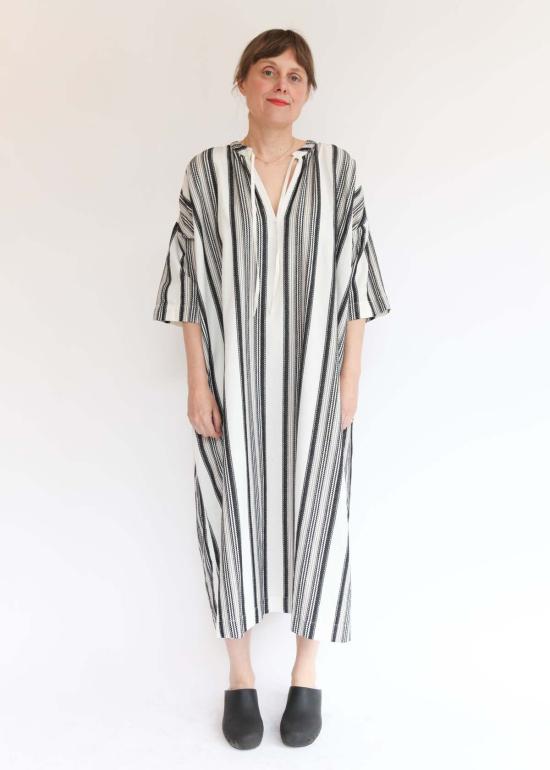  이치 앤티퀴트 롱 원피스 이치 앤티키츠 자카드 스트라이프 드레스 - ICHI ANTIQUITES