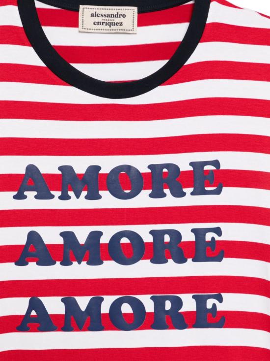 26SS 알레산드로 엔리케즈 반팔 티셔츠 S100 JS R027JSR Rosso - ALESSANDRO ENRIQUEZ