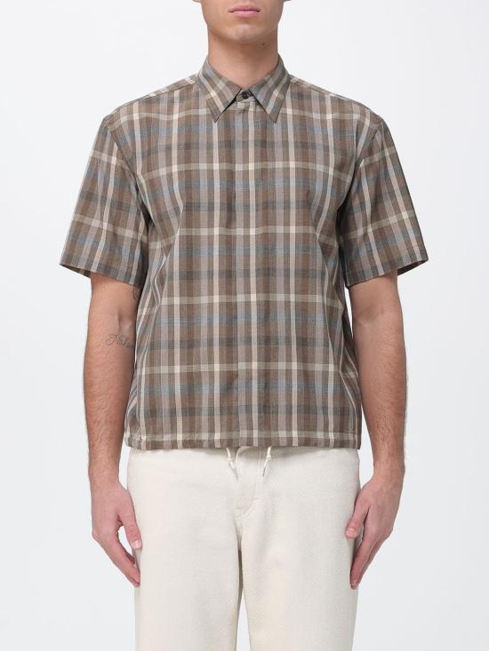 26SS 오라리 반팔 셔츠 A26SS02TC TOP BROWN CHECK DOM