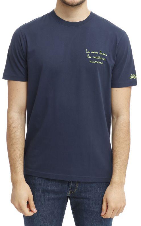 26SS 세인트바쓰 반팔 티셔츠 POT000104434L BLUE - MC2 SAINT BARTH