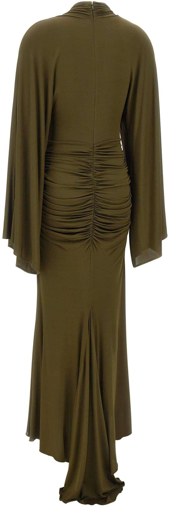 26SS 블루마린 롱 원피스 4A489AN0519 DONKERGREEN - BLUMARINE
