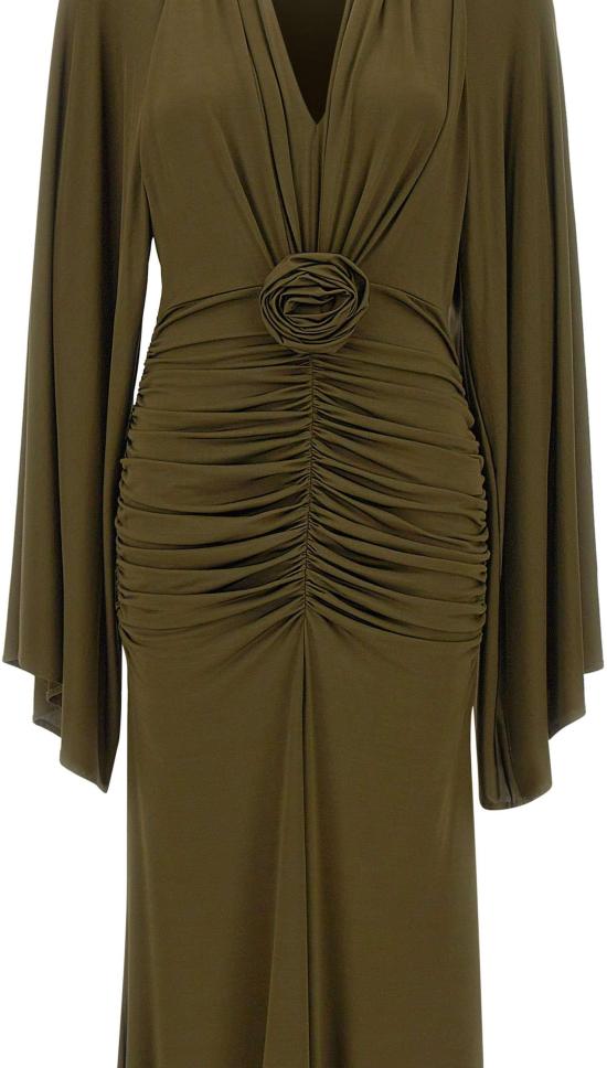 26SS 블루마린 롱 원피스 4A489AN0519 DONKERGREEN - BLUMARINE