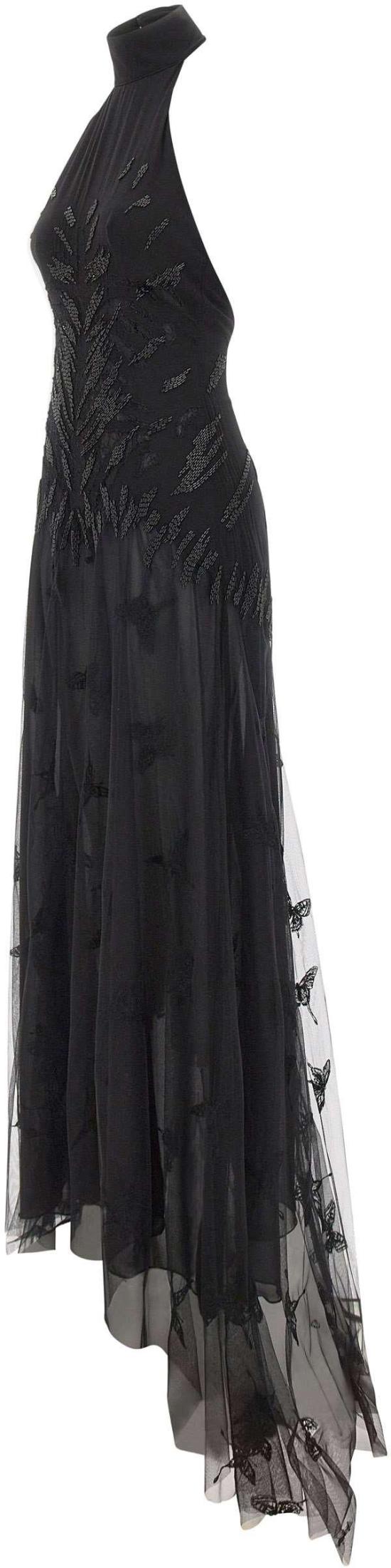 26SS 블루마린 롱 원피스 4A430AF0990 BLACK - BLUMARINE