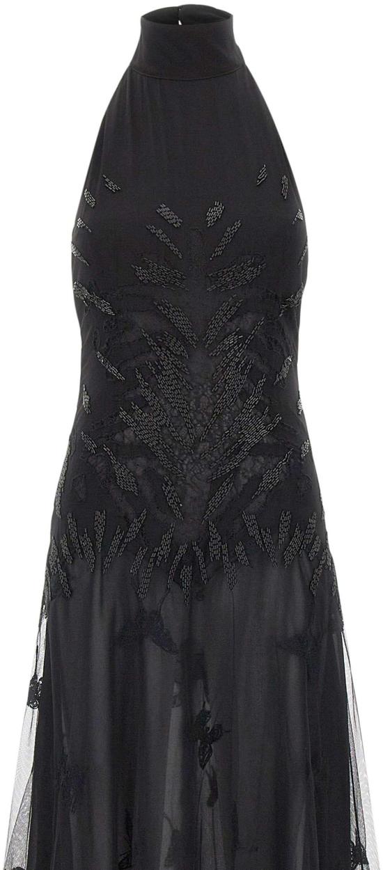 26SS 블루마린 롱 원피스 4A430AF0990 BLACK - BLUMARINE