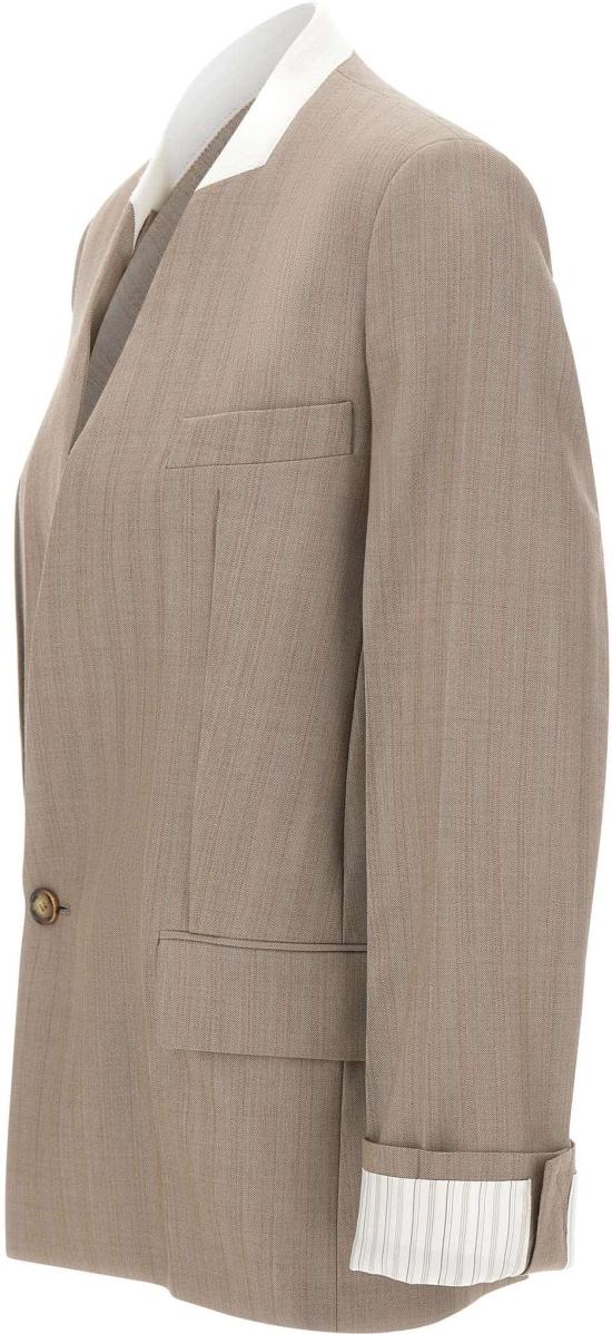 26SS 빅토리아 베컴 수트 자켓 1226WJK007214ALIMESTONE TAUPE - VICTORIA BECKHAM