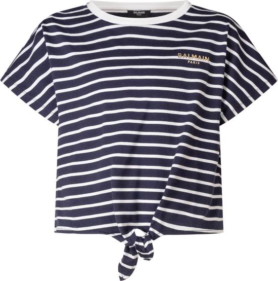 26SS [키즈] 발망 티셔츠 BY8B61Z3657617BC NAVY