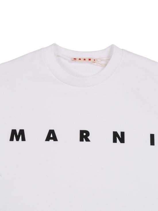  [키즈] 마르니 풀오버 키즈 코튼 크루넥 스웨터 화이트 - MARNI