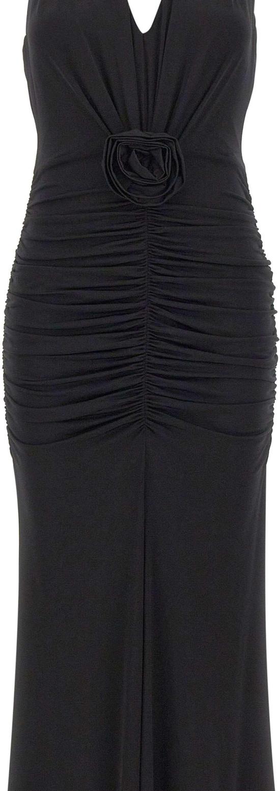 26SS 블루마린 롱 원피스 4A467AN0990 BLACK - BLUMARINE