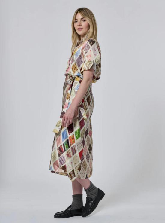  링구아 프랑카 롱 스커트 윌라  다이아몬드 프린트 - LINGUA FRANCA