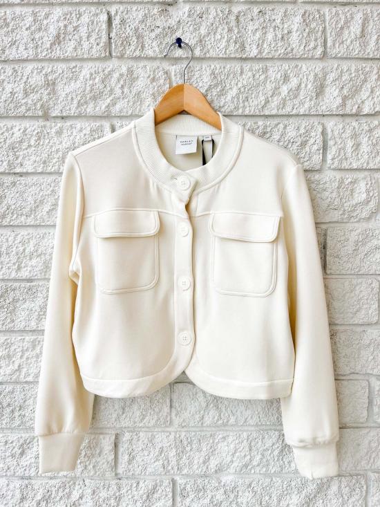  발리 가디건 바를리 하트웰 버튼 스루 스웨트셔츠 프리스틴