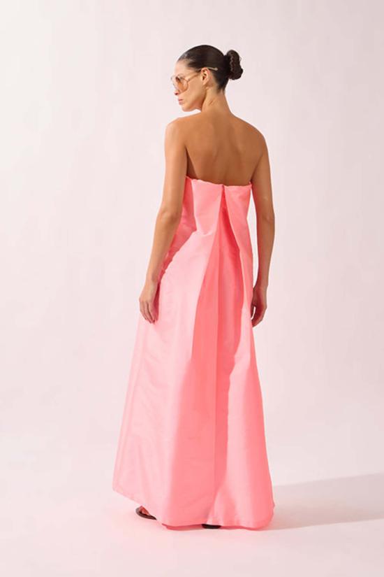  아드리아나 디그리스 롱 원피스 아드리아나 데그레아스 볼륨감 있는 맥시 드레스 형광 핑크 - ADRIANA DEGREAS