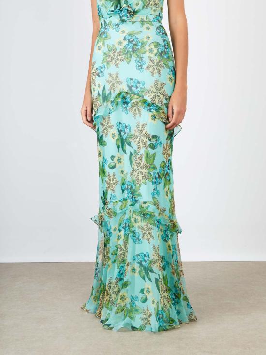  살로니 롱 원피스 Saloni 리타 드레스 피오리 민트 - SALONI