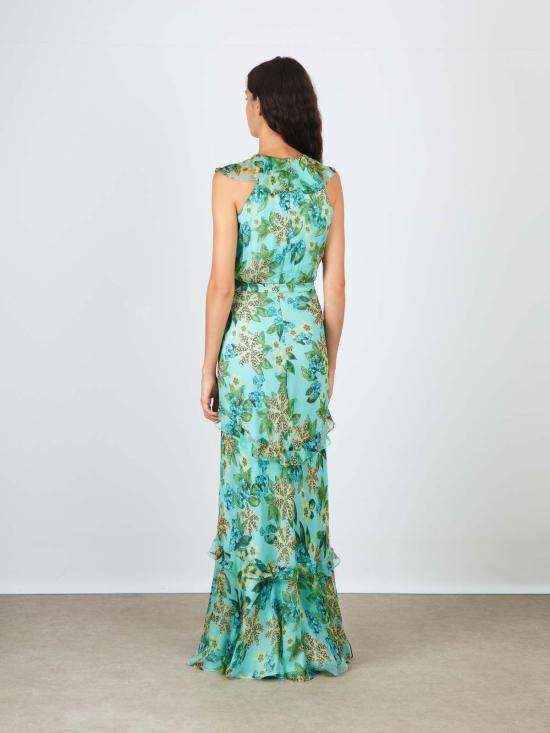  살로니 롱 원피스 Saloni 리타 드레스 피오리 민트 - SALONI