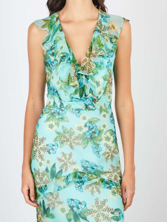  살로니 롱 원피스 Saloni 리타 드레스 피오리 민트 - SALONI