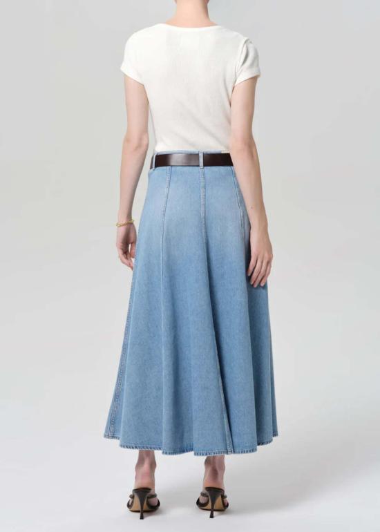  시티즌 오브 휴머니티 데님 스커트 데빈 패치 포켓 맥시 스커트 비엔 - CITIZEN OF HUMANITY