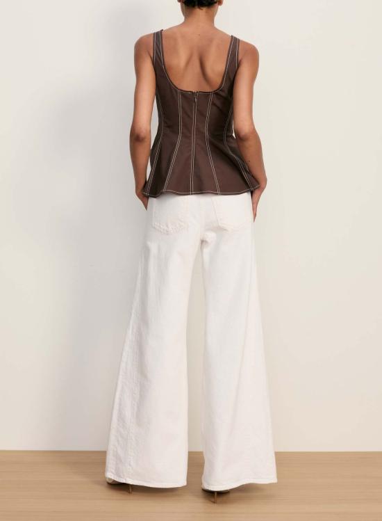  베로니카비어드 블라우스 베로니카 비어드 찰리 탑 다크 모카 - VERONICA BEARD