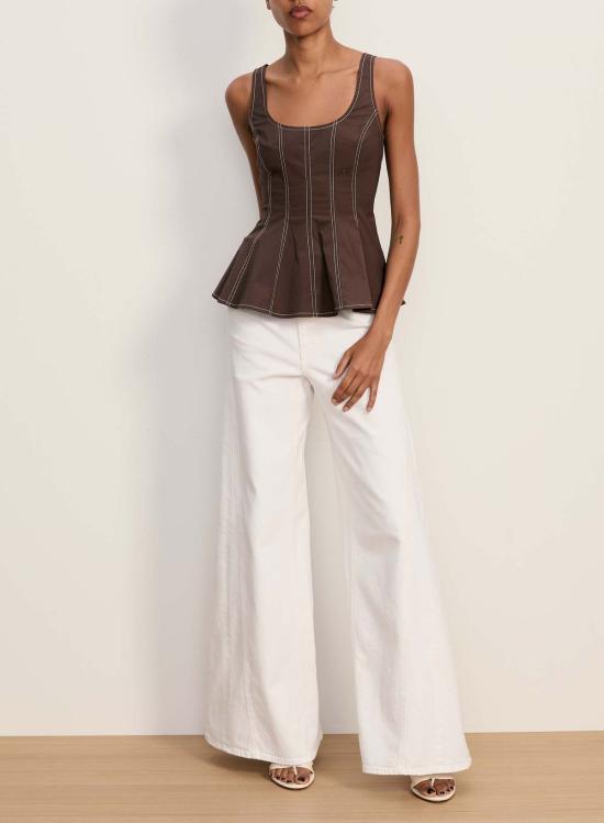  베로니카비어드 블라우스 베로니카 비어드 찰리 탑 다크 모카