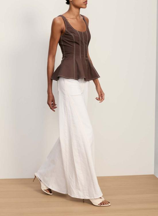  베로니카비어드 블라우스 베로니카 비어드 찰리 탑 다크 모카 - VERONICA BEARD